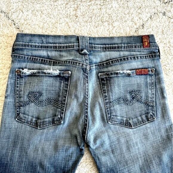 7 For All Mankind Low Rise Bootcut Jeans Size 28 - Picture 5 of 10